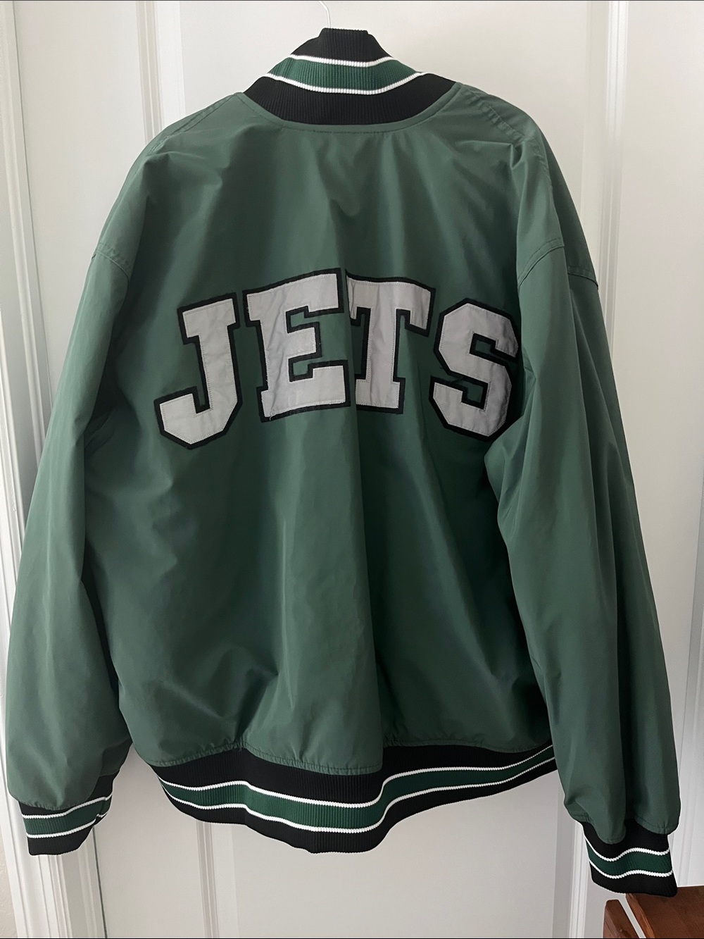 G-III & Carl Banks RARE VTG NWT * Green 'JETS' Varsity Bomber Jacket SZ 2X